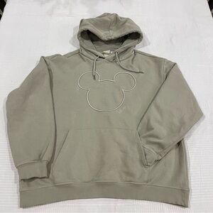 H&M Disney Hoodie, Olive Green, Size Medium